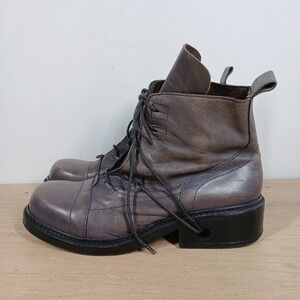 Dirk Bikkembergs Boots Mens 10.5 Gray Tall Lace Through Sole 90s Avant Garde